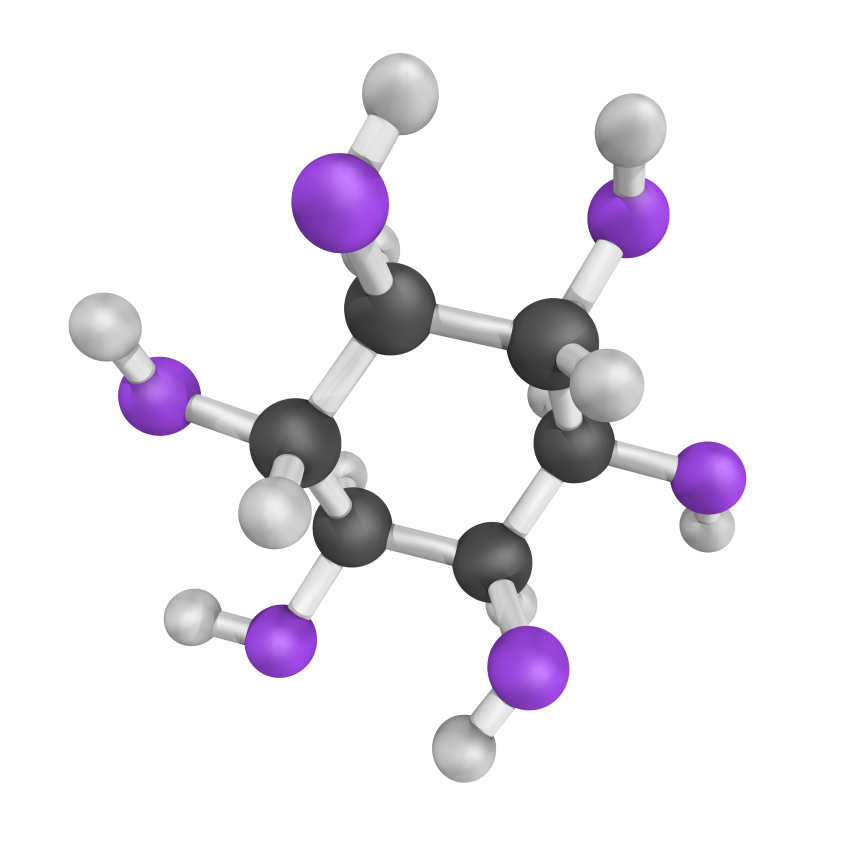 Representação molecular de Myo e D-Chiro Inositol